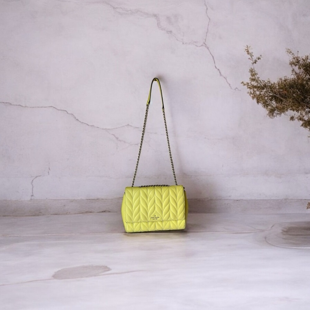 Kate Spade Yellow Quilted Shoulder Bag